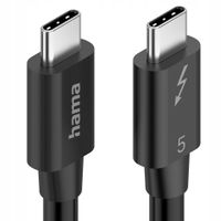 HAMA KABEL USB-C THUNDERBOLT-5 80 Gbit/s 5A 240W Ultra-HD 8K ULTRA SPEED 1M