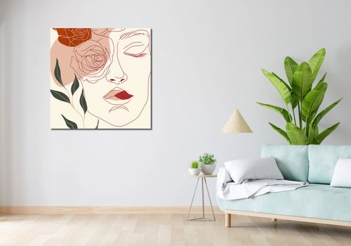 Obraz 90x90cm Beż i Twarz na Arena.pl