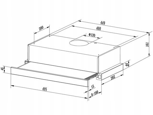 OKAP PODSZAFKOWY TELESKOPOWY KUCHENNY 50cm BERDSEN na Arena.pl