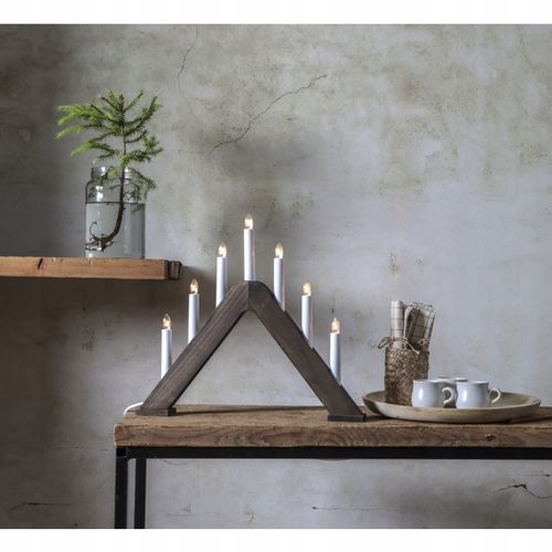 Świecznik adwentowy drewniany brązowy JARVE na Arena.pl