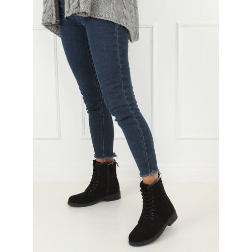 Botki workery sznurowane czarne E2002 Black r.39 na Arena.pl