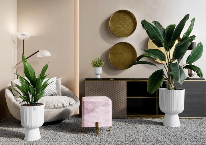 2x Doniczka okrągła Keli Mika 30 i 40 Donica na nóżce Kwietnik zdjęcie 8