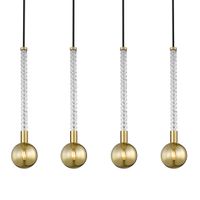 Kulista Lampa wisząca Mida P0583-04A-2GHF szkło przezroczysty złoty