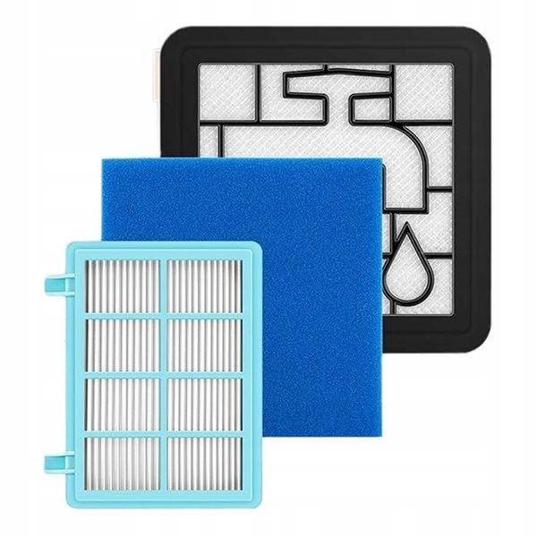 4 Pezzi Filtro per Philips Power Pro Compact/PowerPro City/PowerPro Active, Filtro vuoto per FC9331 /09 FC9332 /09 FC8010 FC9330 FC9333 FC9334 FC9550 FC9555 FC9556, con pennello per pulizia