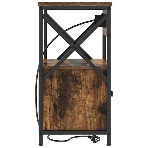 Szafka Nocna z szufladą 2 pcs Wędzony dąb 40 x 31 x 60 cm na Arena.pl