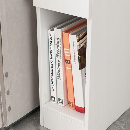 SZAFKA NOCNA WĄSKA Z SZUFLADĄ STOLIK Z PÓŁKĄ NOWOCZESNY LOFT SYPIALNI na Arena.pl