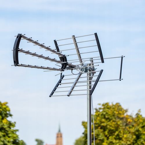 ANTENA KIERUNKOWA DVB-T2 DO TV NAZIEMNEJ MUX8 Filtr LTE HD 4K UHF VHF 120km na Arena.pl