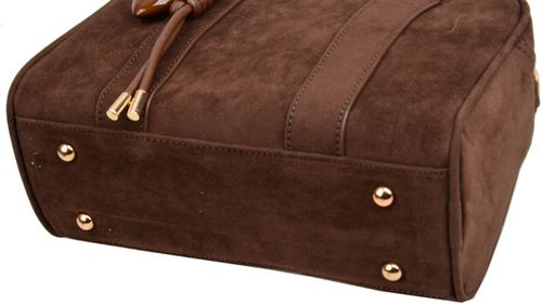 FLORA&CO TOREBKA kuferek do ręki PASEK CZEKOLADA zamsz WIZYTOWA na Arena.pl