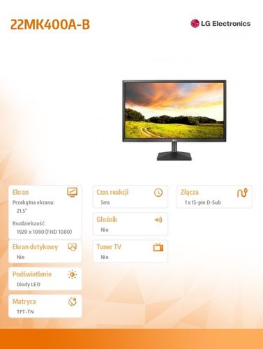 LG Electronics Monitor 22MK400A-B na Arena.pl