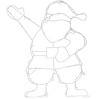 Ozdoba Świąteczna Dekoracja do Okna Okienna Święcąca na Baterie Mikołaj