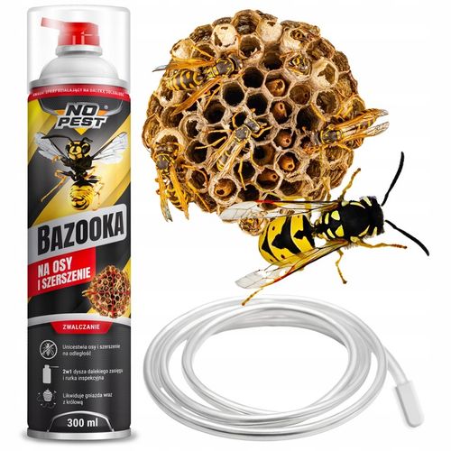 SILNY SPRAY PREPARAT OPRYSK ŚRODEK NA OSY SZERSZENIE GNIAZDA BAZOOKA na Arena.pl