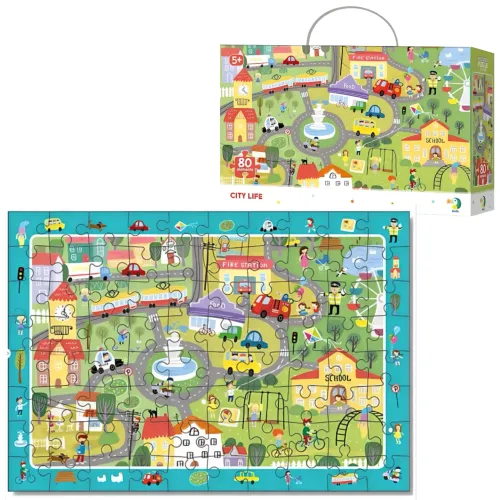 Puzzle obserwacyjne 80 elementów. Życie w mieście na Arena.pl