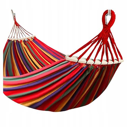 HAMAK OGRODOWY 2-OSOBOWY XXL Z POPRZECZKĄ MOCNY DUŻY HUŚTAWKA + TORBA na Arena.pl