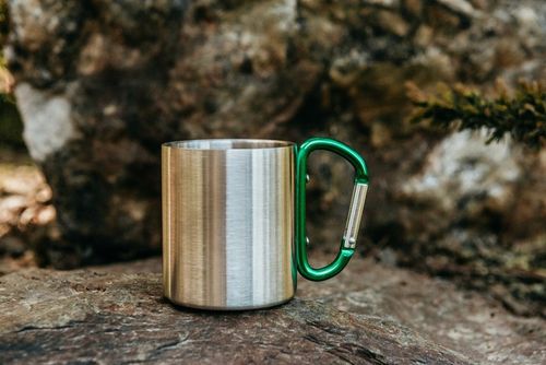 Kubek stalowy 210 ml z karabińczykiem swój grawer na Arena.pl