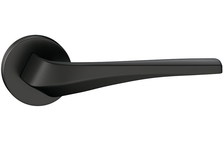 KLAMKA DRZWIOWA PREMIUM FLOW R KOLOR CZARNY zdjęcie 2