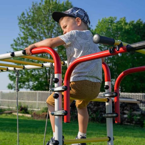 plac zabaw do ogrodu Akrobata basic - czerwony na Arena.pl