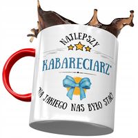 Kubek Czerwony Dla Kabareciarza Najlepszy Prezent Z Nadrukiem Ze Zdjęciem