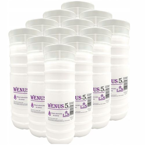 Rewelacyjne wkłady do zniczy Parafinowe Wenus 5 Linis ~5*dni x 12szt. na Arena.pl