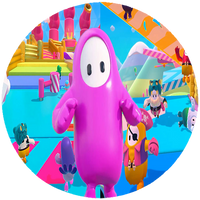 Opłatek na tort Fall Guys