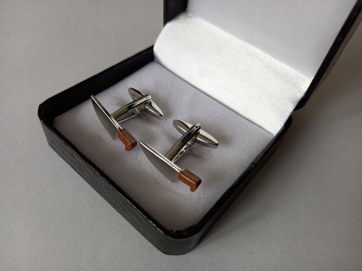 Spinki do mankietów wzór NOŻE zdjęcie 13