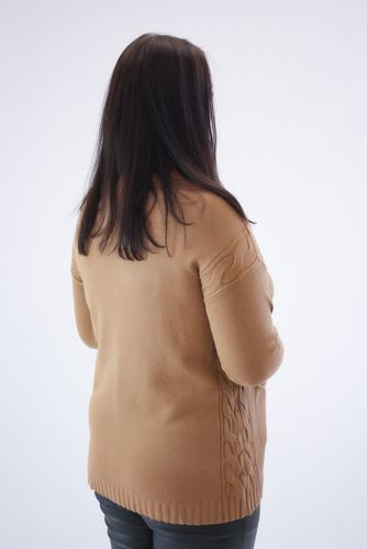 Sweter Golf z Kieszeniami Karmelowy UNI na Arena.pl