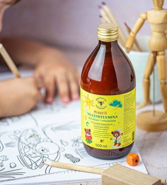 Multiwitamina dla dzieci i młodzieży z pyłkiem pszczelim Miodziś Sadowskich zdjęcie 2