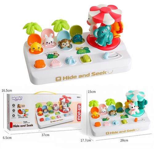 WOOPIE BABY Wyskakujące Zwierzątka Pop Up Karuzela Zabawka Interaktywna na Arena.pl