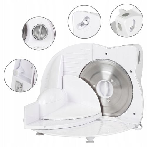 Mała KRAJALNICA do Chleba Wędlin Sera Składana ELEKTRYCZNA BIAŁA MOCNA na Arena.pl