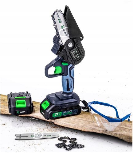 PIŁA ŁAŃCUCHOWA AKUMULATOROWA MINI PILARKA GAŁĘZIÓWKA 2xAKU 2xPROWADNICA na Arena.pl