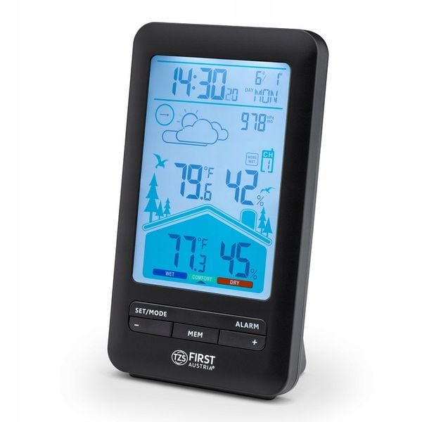 Bezprzewodowa stacja pogody ZEGAR HIGROMETR FIRST AUSTRIA zdjęcie 2