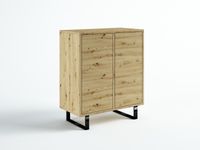 KOMODA INDUSTRIALNA LOFT 80 2D DĄB HIKORA EGGER