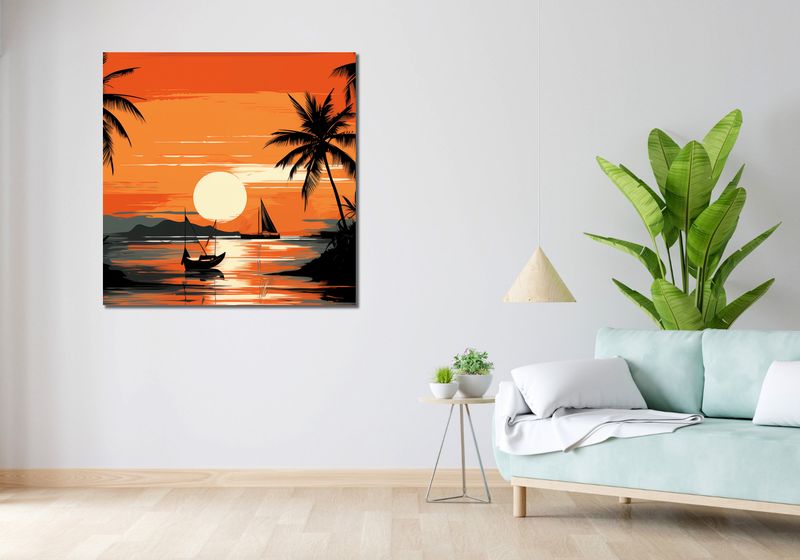Obraz 100x100cm Życie na Brzegu zdjęcie 2