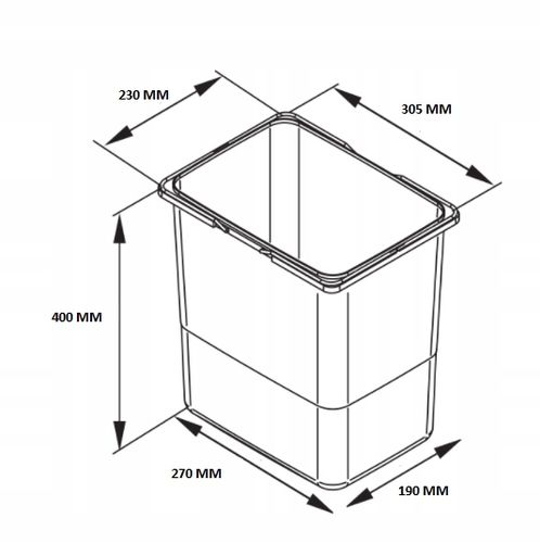 SEGREGATOR KOSZ NA ŚMIECI DO SZUFLADY SZAFKI 20L na Arena.pl