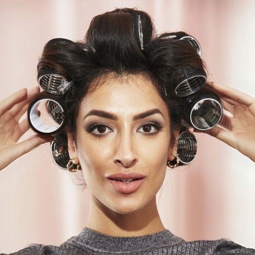 Zestaw Wałki do włosów różne rozmiary + spinki 18el Czarne loki fale na Arena.pl