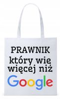 Dla Prawnika Adwokata Torba Eco Biała Shopper Z Nadrukiem Ze Zdjęciem