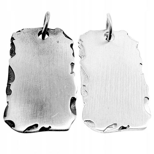 Unikatowy nieśmiertelnik Raw Edge Twój grawer s925 zawieszka na łańcuszek na Arena.pl