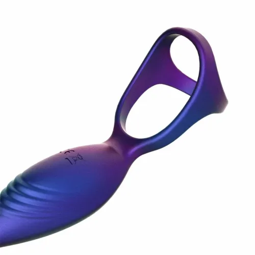 hueman deep impact silikonowy pierścień z funkcją wibracji fioletowy na Arena.pl