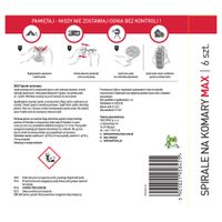 Spirale na komary Odstraszacz komarów 6szt VACO MAX