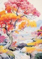 Plakat 25x35cm Roztańczony Krajobraz