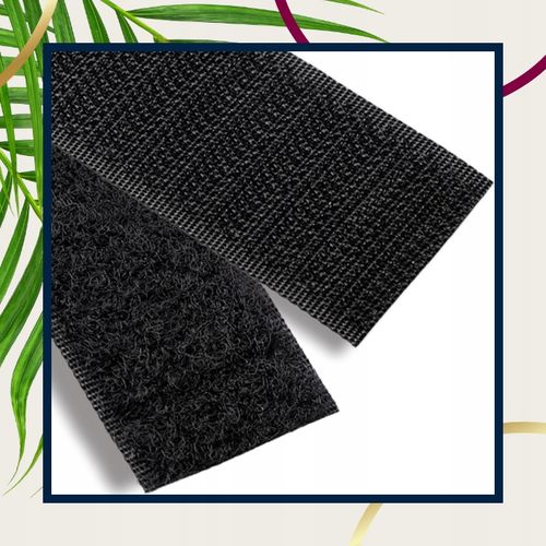 Taśma rzep samoprzylepny do paneli tapicerowanych CZARNY 50 mm - 5 na Arena.pl