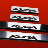 Listwa progowa FORD KUGA MK2 Stal nierdzewna 304 połysk z czarnymi literami