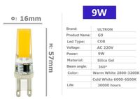 Mocna żarówka diodowa G9 9W/220V ciepła z możliwością ściemniania