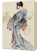 Obraz 40x60cm Gejsza Katsushika Hokusai Japoński Vintage do Salonu