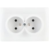 GNIAZDO PODWÓJNE WESA LC 16 PODTYNKOWE Z BOLCEM UZIEMIAJĄCYM