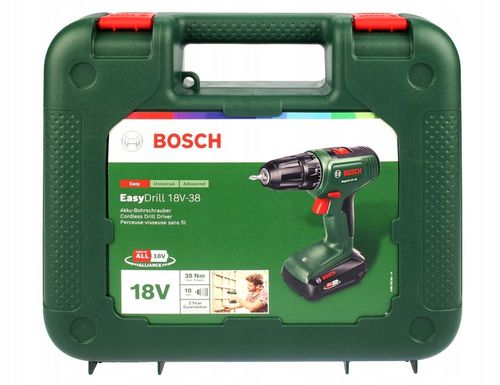 WKRĘTARKA EasyDrill 18V-38 BOSCH 1x2,0Ah + WALIZKA na Arena.pl