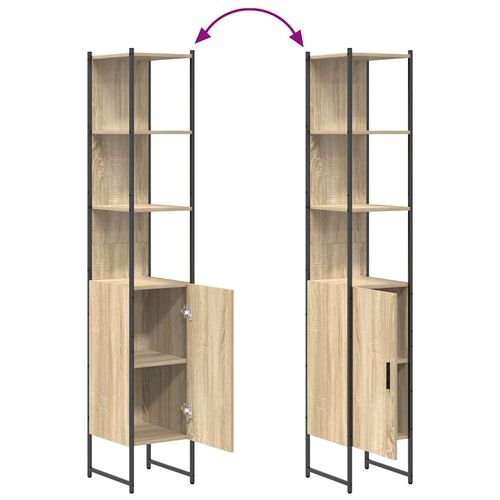 Zestaw mebli łazienkowych 4 pcs dąb sonoma 33 x 33 x 185.5 cm na Arena.pl