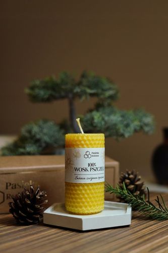 Zestaw 3x Świeca z Wosku Pszczelego 8/5 cm 100% Wosk Pszczeli na Arena.pl