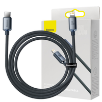 Kabel USB-C do Lightning Baseus Crystal, 20W, PD, 1.2m (czarny)