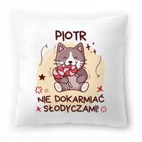 Poduszka Dla Piotra Na Urodziny Ze Zdjęciem Na Prezent Biała 40X40 Cm