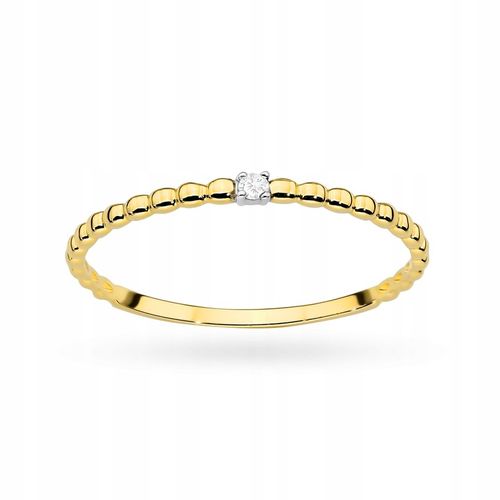 ZŁOTY DELIKATNY PIERŚCIONEK pr. 333 Obrączka z Kuleczek r.11 8k na Arena.pl